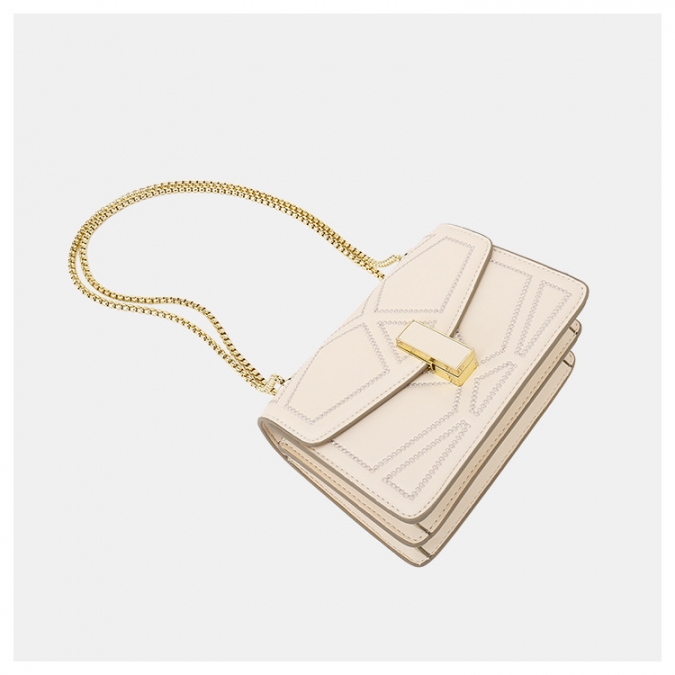 Веганская печатная кожаная цепочка через плечо маленькая квадратная женская подмышечная сумка с металлическим замком 