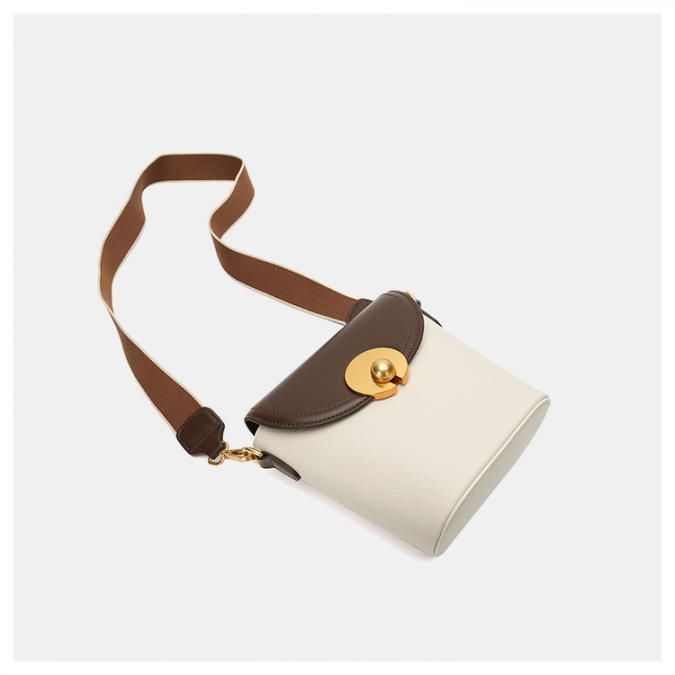 логотип мода дамы веганский кожа ретро маленькая сумка ведро 