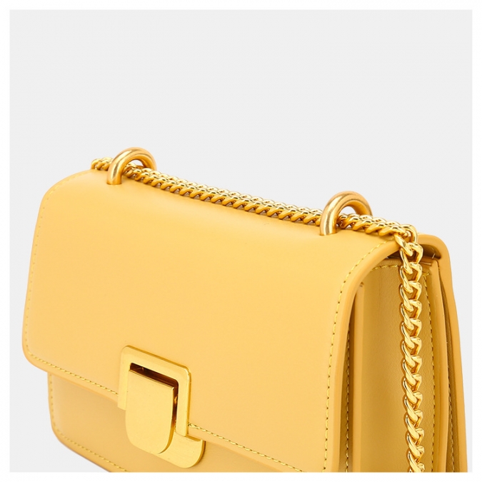новый дизайн женская маленькая золотая цепочка слинг сумка с ментальным замком 