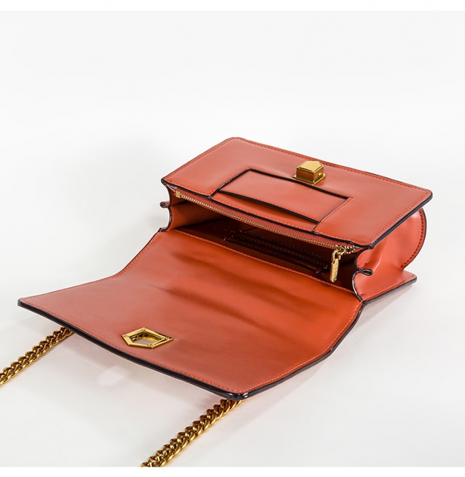 коричневая сумка через плечо с клапаном из искусственной кожи в стиле ретро 