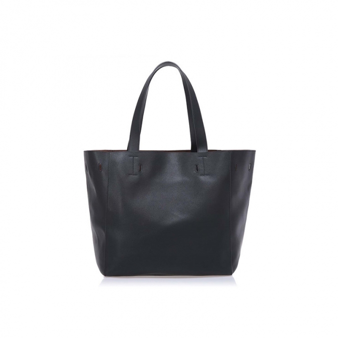 онлайн-продажа черная мягкая кожа вышивка женщин большая сумка 