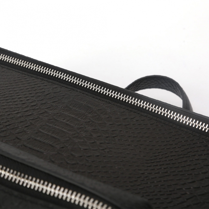 Custom Fashion Designer Snake embossed PU Leather Box Backpack 