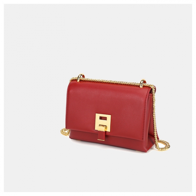 Модные модели Vegan Red Pu кожаные квадратные сумки для женщин 