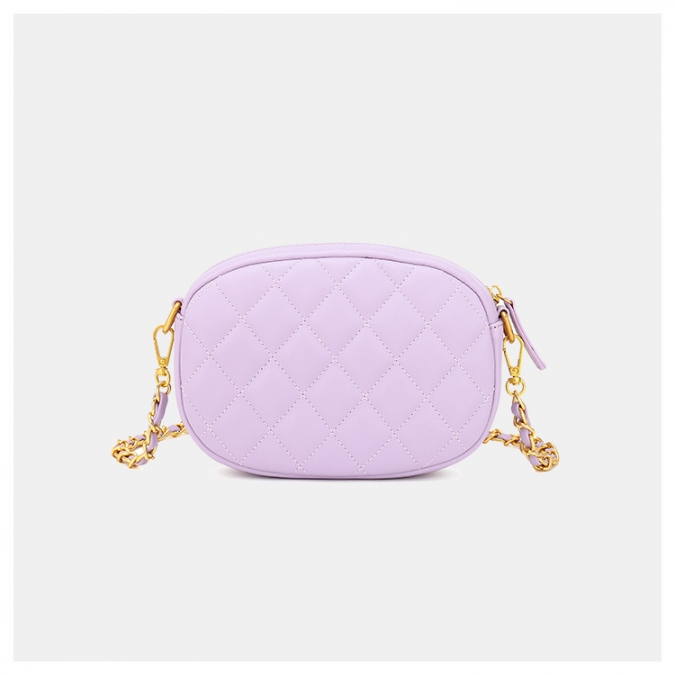 Известный бренд класса люкс фиолетовый цвет веганский кожа вышитая цепочка сумка 