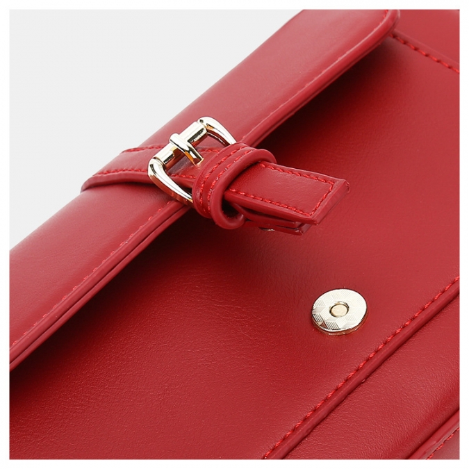 изготовленная на заказ тавро красная веганская кожа подмышка сумка сумка для женщин 
