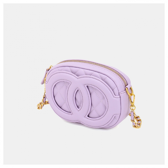 Известный бренд класса люкс фиолетовый цвет веганский кожа вышитая цепочка сумка 