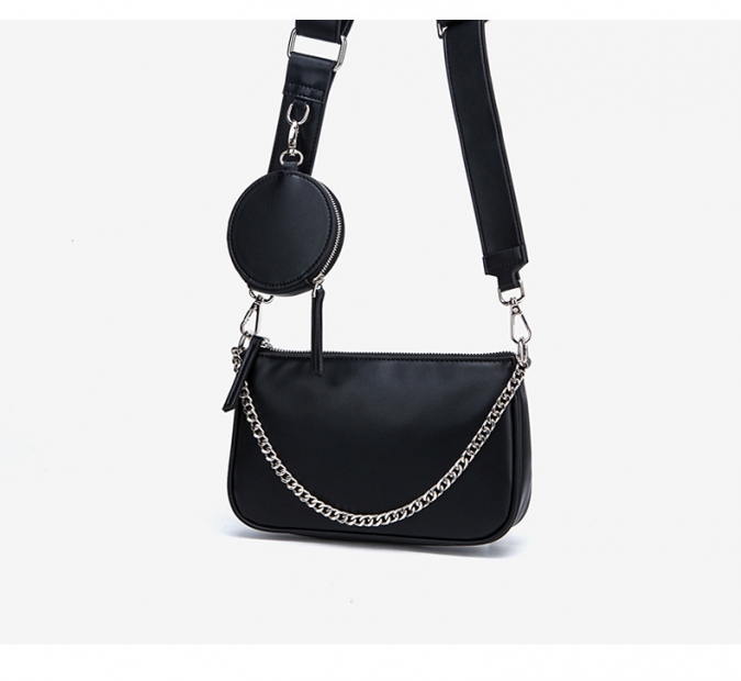 новая модная женская маленькая сумка на молнии с маленьким круглым кошельком 
